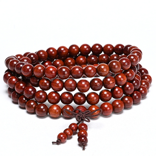 赞比亚血檀手链精品同料顺纹高油密媲美小叶紫檀男女情侣8mm手链