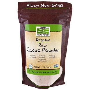 生酮Now Foods Organic Raw Cacao Powder不加糖生可可粉冲饮烘焙