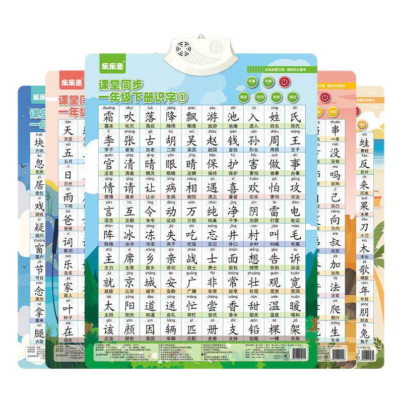 识字有声挂图一年级语文同步识字表墙贴学前认字发声学汉字玩具