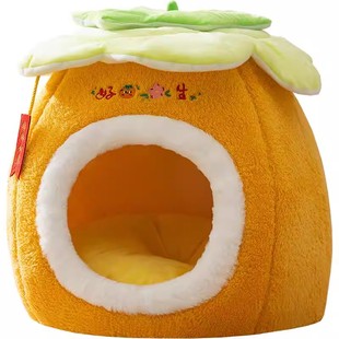 猫窝冬加厚加热冬季保暖四季通用封闭式寒冬树洞凳子猫咪睡窝狗窝