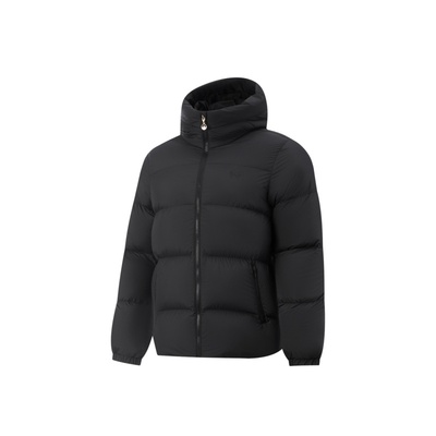 李宁95%保暖连帽短款男子羽绒服