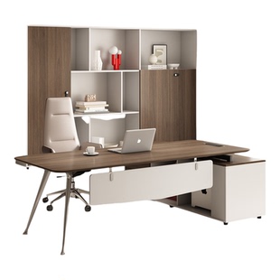 老板办公桌椅组合套装简约现代小型高端班台女士总经理办公室家具