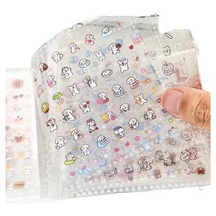 迷你deco贴纸本5000枚可爱小鼻嘎镭射星星手帐素材高颜值装饰贴