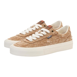 VISION官方 FLAT TOP丹宁系列日晒棕低帮水洗磨破帆布鞋男女板鞋