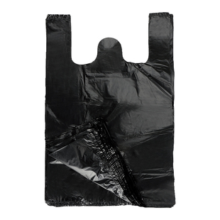 麦恩诗垃圾袋家用加厚中大号黑色手提背心式批发一次性塑料袋厨房