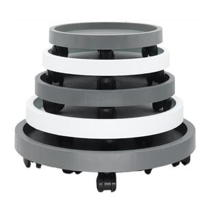 花盆托盘带轮加大加厚 大号移动接水盘滚轮 塑料花盆托架园艺底座