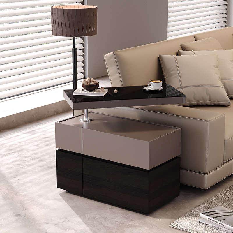 简约现代沙发边柜客厅家用侧边角几多功能升降边几带轮轻奢高级感