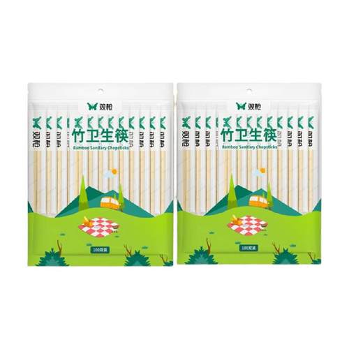 双枪批发一次性筷子外卖专用家用商用便宜免洗独立包装餐具