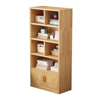 儿童书架落地置物架一体靠墙矮柜简易格子柜储物柜幼儿园实木书柜