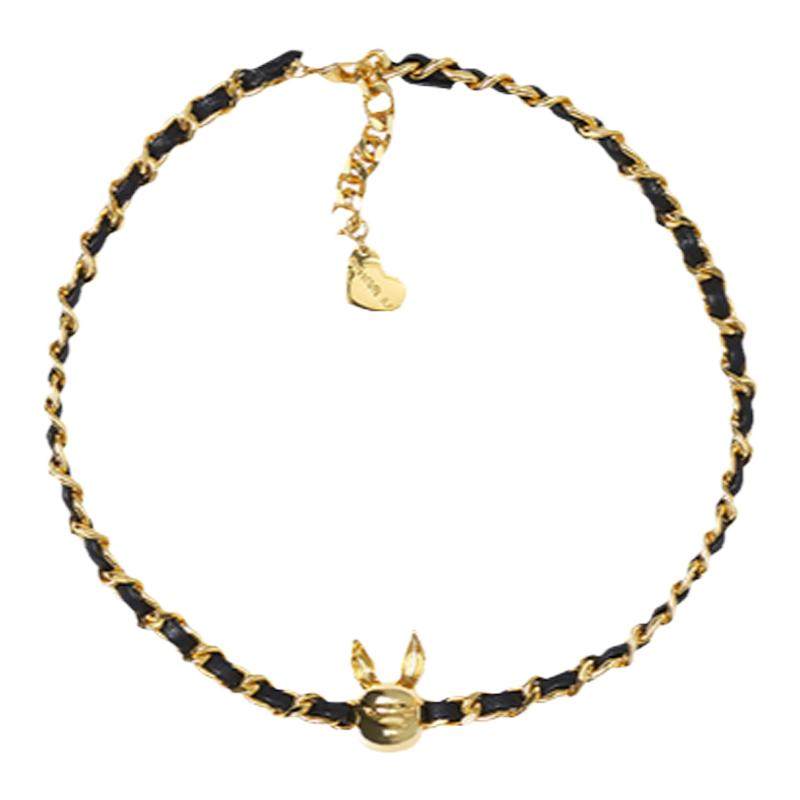 SHINE LI李姗【蕾丝系列】ROBO皮穿绳颈链