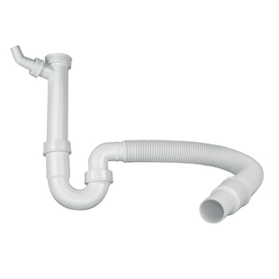 德国原装进口Blanco铂浪高水槽专用存水弯含软管 下水配件137262