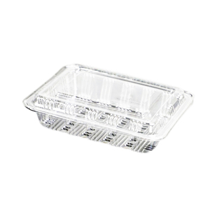 小一深一次性透明食品级方形带盖烤鸭葱丝调料盒子打包包装盒