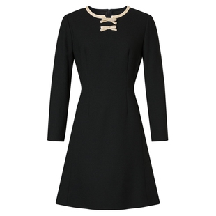 【羊毛】La Koradior拉珂蒂商场同款时尚新款钉珠气质a字裙连衣裙