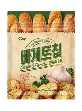 韩国进口cw青右蒜香奶油面包干