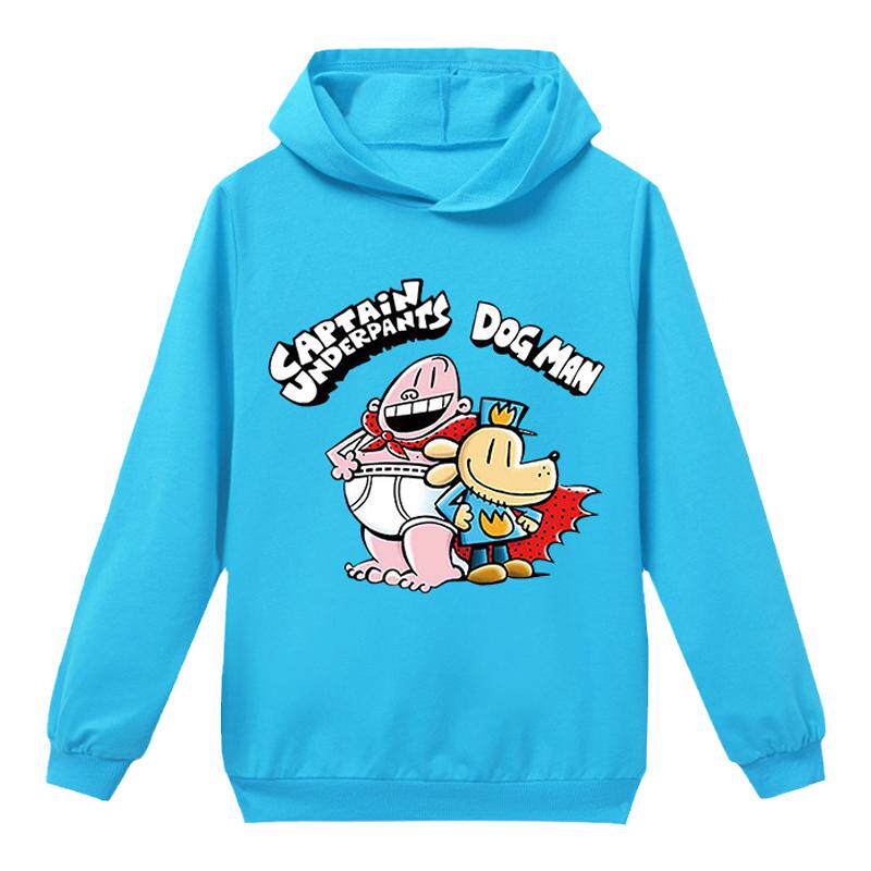 Captain Underpants神探狗狗内裤超人dog man儿童卫衣帽衫H1509