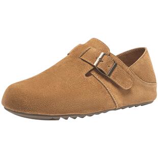 热风男鞋2025年秋季新款复古全包勃肯鞋可踩脚两穿拖鞋百搭休闲鞋