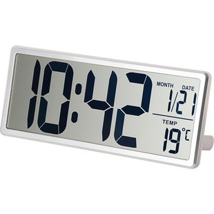 汉时液晶电子钟桌面闹钟数字静音台钟客厅家用轻奢简约挂钟ha88