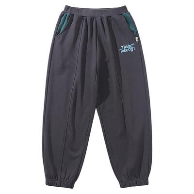 mipo儿童秋季索罗娜毛圈束脚卫裤