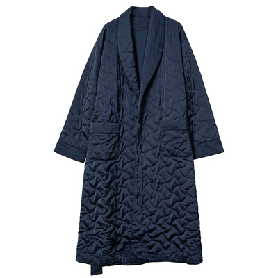 丝界新款棉袄填充物100%桑蚕丝加厚男保暖浴袍睡衣睡袍长袖家居服