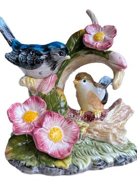 方亚陶瓷爱情鸟欧式小摆件