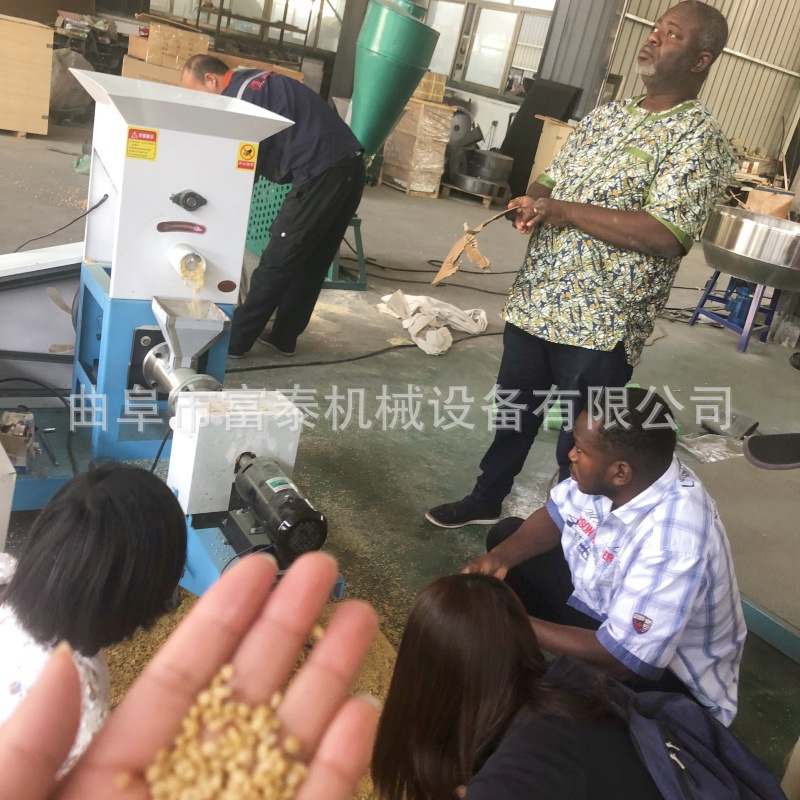非洲水产养殖饲料膨化机鱼饲料颗粒膨化机全自动猫粮狗粮膨化设备