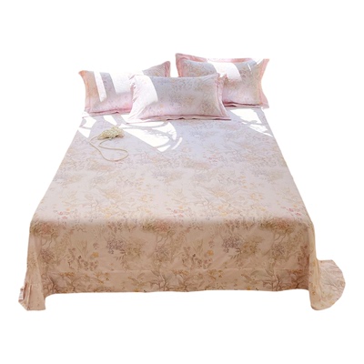 高支密纯棉13376全棉床单可定制田园花卉小碎花纯棉被单裸睡床单