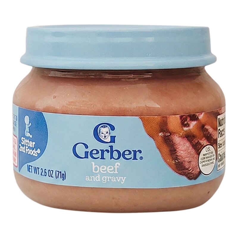 Gerber嘉宝 美国进口宝宝二阶段牛肉泥71g婴幼儿营养辅食泥高铁锌
