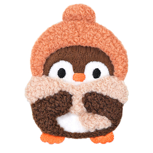 企鹅卡通刺绣补丁布贴花自粘胶围巾手套装饰diy毛衣笔袋包包自粘