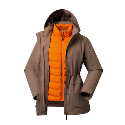 乐飞叶户外防水冲锋衣三合一女