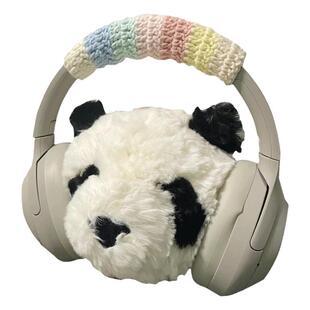 头戴式耳机头梁护套手工钩编毛线横梁套 适用索尼XM4 XM5 横梁保护套7色彩虹头梁套XM3横梁套qc45qc35横梁套