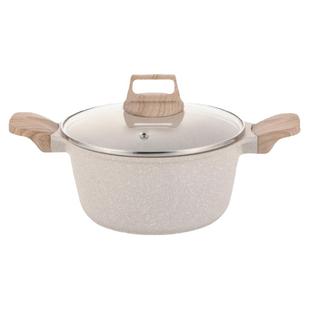 eox麦饭石汤锅双耳炖煮锅家用煲汤锅焖锅不粘锅电磁炉煤气灶