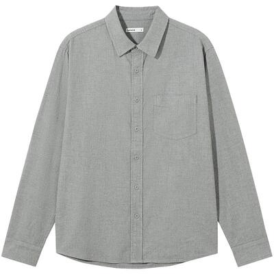 25年秋季新款男士法兰绒长衬衫