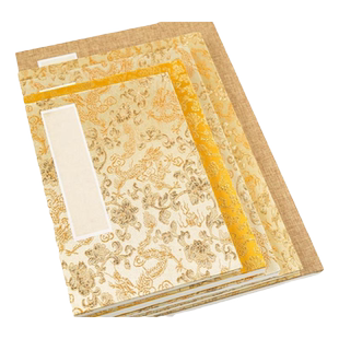 景阳阁双层加厚册页国画册页半生熟空白折页本书法国画亚麻画册12折24页奏折式参赛国展写生作品纸创作折叠本