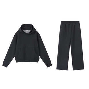 GOODLIVEABLE 360G空气层BOXY套头卫衣休闲套装潮微宽松直筒卫裤