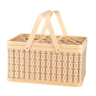 土篮子装土鸡蛋竹篮竹筐竹编篮子手提篮礼盒空盒大号礼品盒购物篮