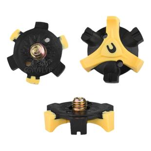 高尔夫鞋钉GOLF球鞋鞋钉14个装黑黄C字螺丝快速钉耐磨耐用起钉器