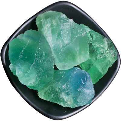 天然绿萤石原矿石标本扩香石摆件