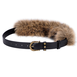 毛毛腰带女款爵士舞腰搭复古y2k朋克配饰设计感小众皮带配牛仔裤