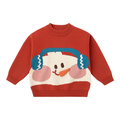 【全码A类】雪人提花!儿童毛衣萌