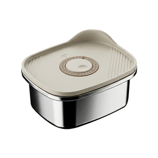 日本304不锈钢糙米饭分装盒食品级冰箱冷冻盒减脂定量杂粮小饭盒