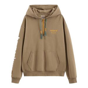 ONIARAI/鬼洗黑标秋冬石器时代手印壁画印拉链连帽卫衣男 A240005