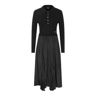 POLO翻领Scofield针梭拼接连衣裙