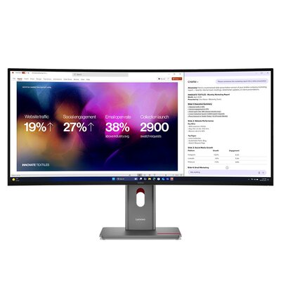 联想39.7英寸超宽带鱼屏5K IPS-Black面板120Hz显示器P40WD-40