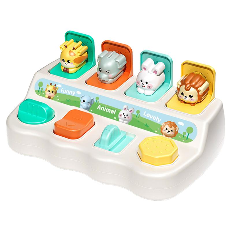 2025婴儿玩具0-1岁躲猫猫开关盒机关盒因果关系吃惊盒玩具2岁宝宝