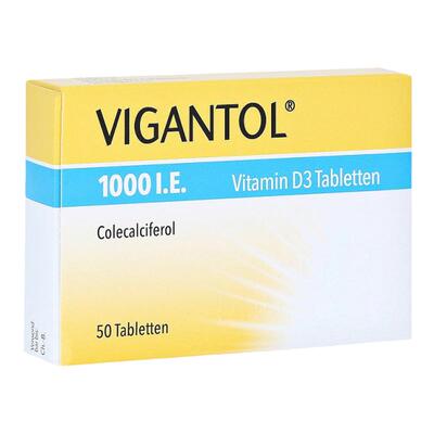 德国药房VIGANTOL维生素D3补VD1.000IE钙吸收早产儿50粒
