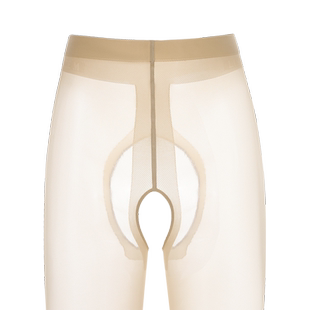 涞觅「柔情」T裆开裆15D天鹅绒丝袜女柔滑肉色薄款夏季性感连裤袜