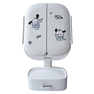 镜子化妆镜带灯桌面台式led梳妆镜折叠镜学生生日礼物女宿舍好物