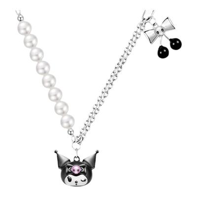 潮色绘库洛米项链纯银女生精致