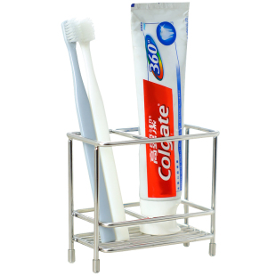 304不锈钢牙刷架子 洗漱台电动牙刷座托卫生间牙膏牙刷置物架台面