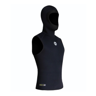 3mm男无袖连帽分体潜水服背心冬泳衣保暖水肺浮潜冲浪湿衣wetsuit